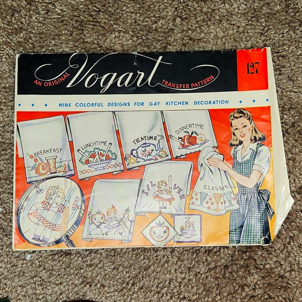 Vintage vogart iron transfer patterns buy together in a bundle or separate 1950